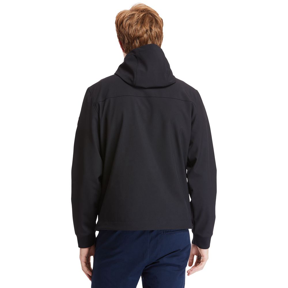 Timberland Mens Jackets Mt. Waumbeck Hooded Softshell - Black - India IB3624197